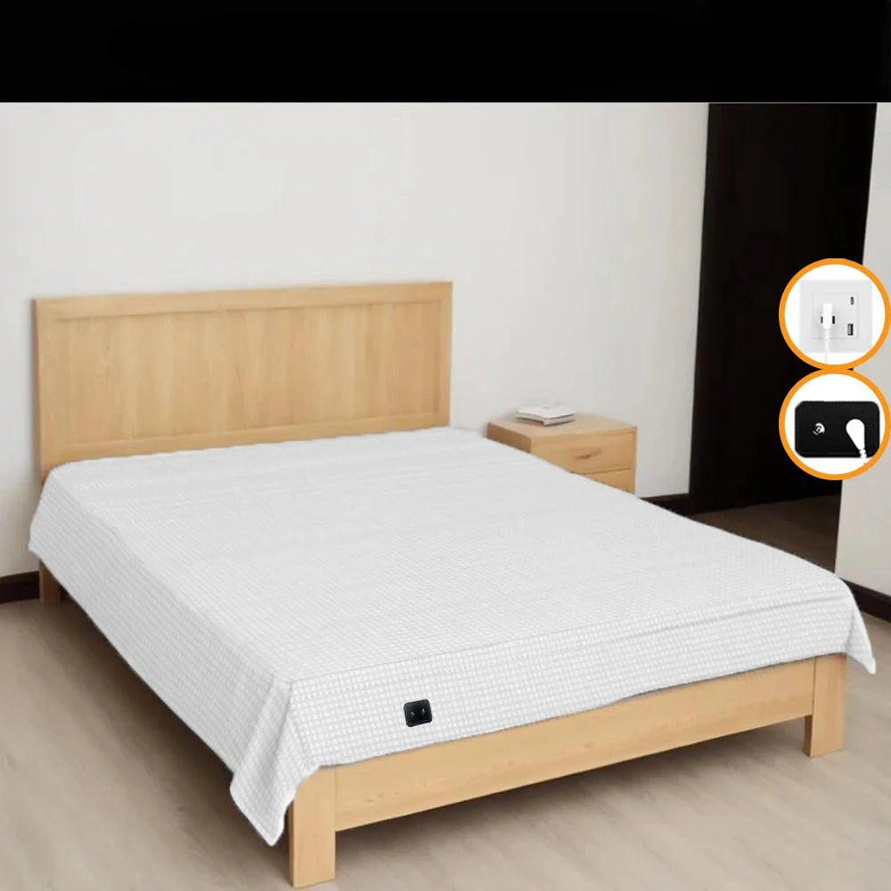 Silver Fiber Earthing Bedsheet Antistatic Conductive Cord - Tophatter Daily Deals