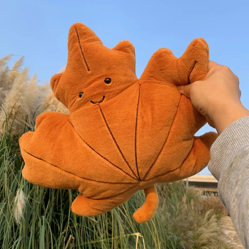 Gingko Maple Leaf Green Autumn Plush Toy Maple Leaf (43x34cm) Flowers - Tophatter Daily Deals
