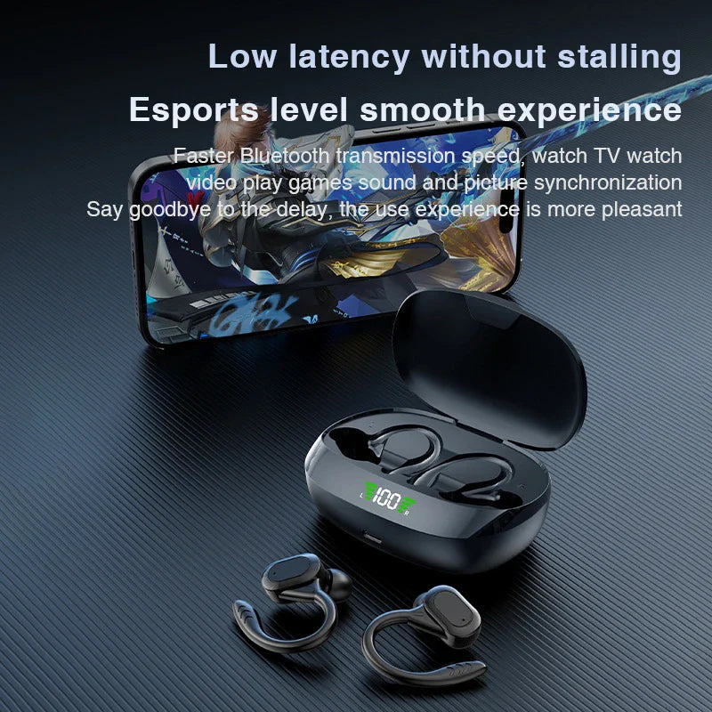 AI Translation Earphones Wireless Ear Hook Bluetooth - Tophatter Daily Deals