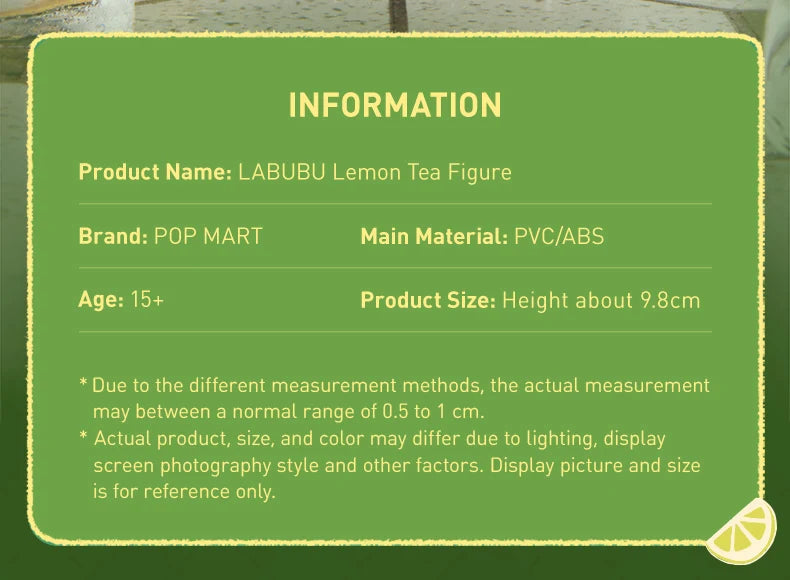 Genuine Pop Mart The Monsters Labubu Lemon Tea Limited Figurine Mythical - Tophatter Daily Deals