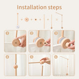 Baby Crib Mobile Wooden Nursery Newborn Sensory Toys - Tophatter Daily Deals