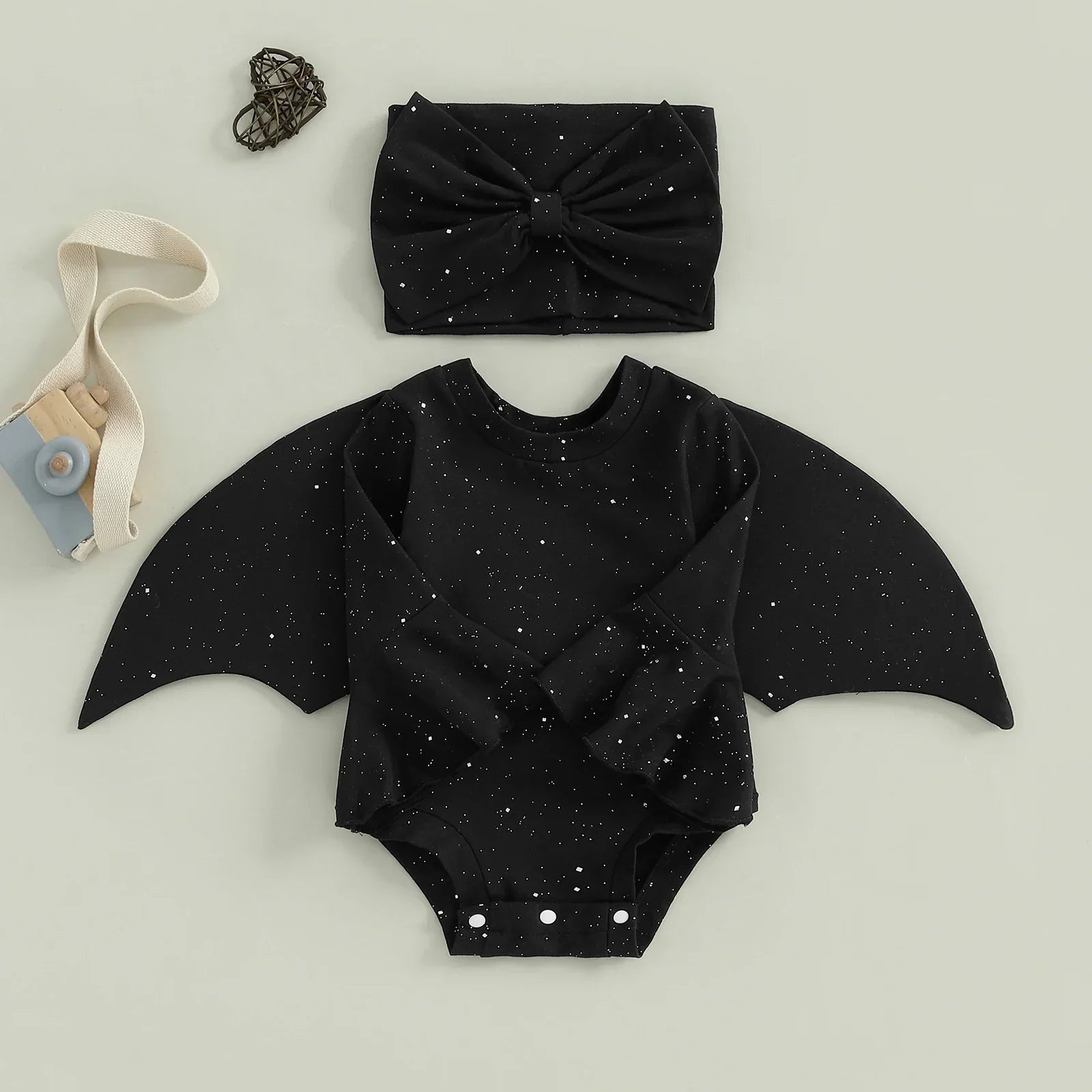 Soft Baby Romper - Long Ruffle Sleeve, Cotton, Halloween - Tophatter Daily Deals