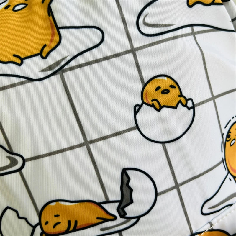 Sanrio Gudetama White Backpack Rucksack Schoolbags Travel Lazy Egg Food - Tophatter Daily Deals