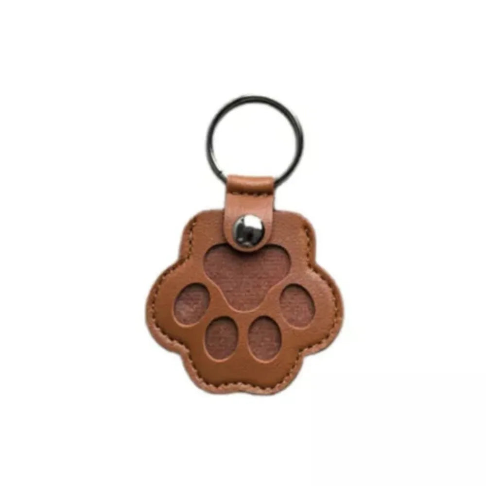 Pet Hair Keychain Paw Pendant PU Leather Hair Holder Dark Coffee - Tophatter Daily Deals