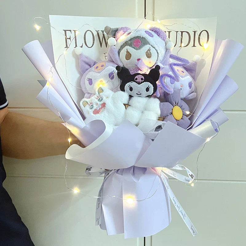 Kawaii Sanrio Kuromi Cinnamoroll Plush Bouquet Flowers - Tophatter Daily Deals