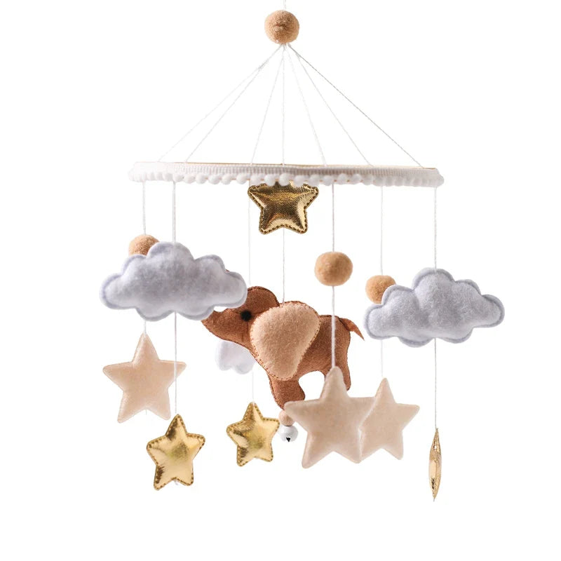 Wooden Felt Animal Crib Mobile With Soothing Calming Music - Tophatter Daily Deals