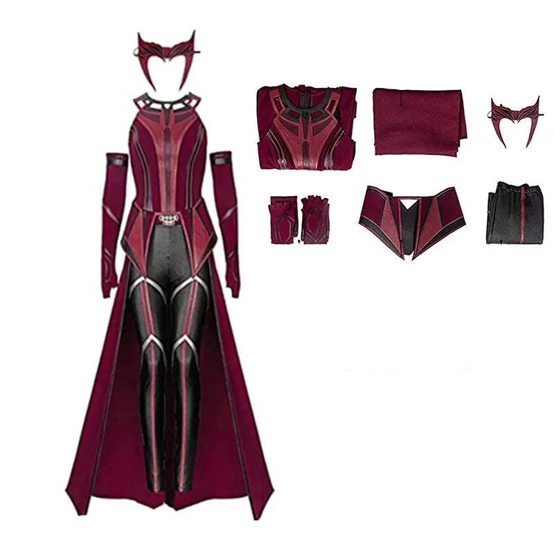 Scarlet Witch Cosplay Full Set Costume Cloak Pants 2XL - Tophatter Daily Deals