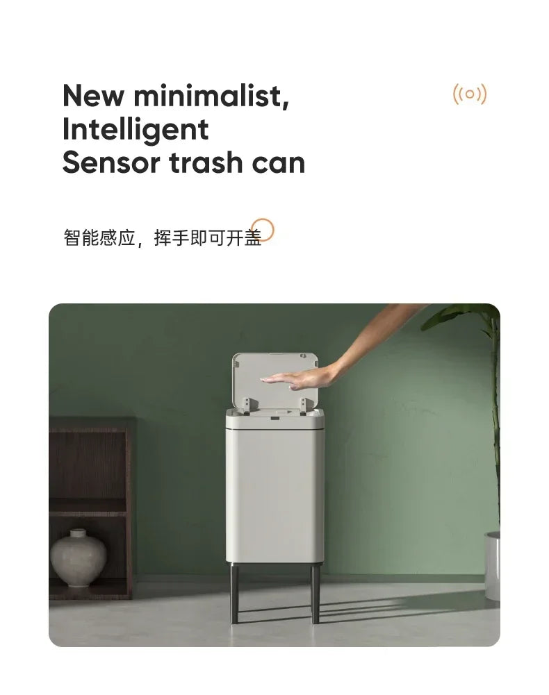 Smart Sensor Trash Can 20L Stainless Steel Waste Bin - Tophatter Daily Deals