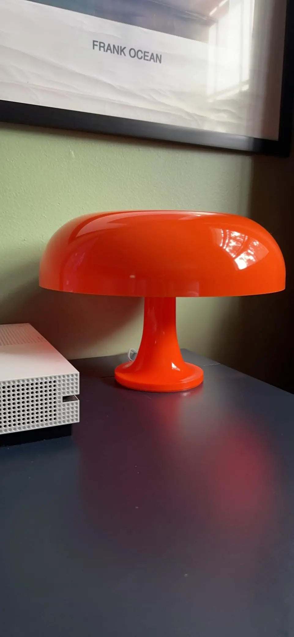 Japandi LED Mushroom Table Lamp Ivory Minimalist Bedside Lighting - Tophatter Daily Deals