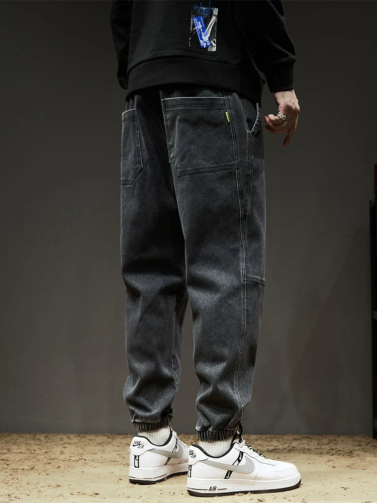 Lightweight Men’s Jogger Jeans - Baggy Tapered Cotton Blend - Tophatter Daily Deals