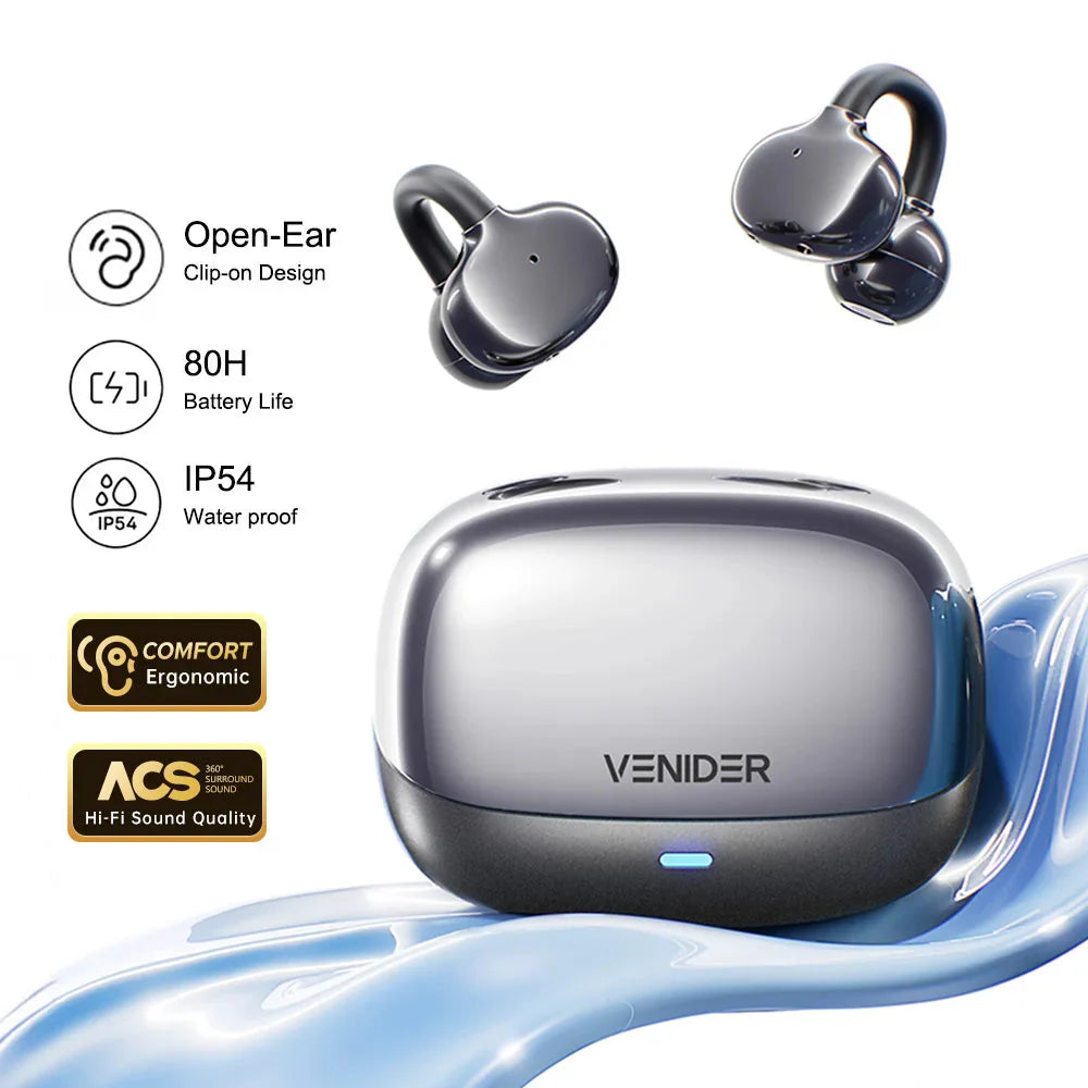 Bone Conduction Open Ear Bluetooth Earbuds Sports Gym - Tophatter Daily Deals