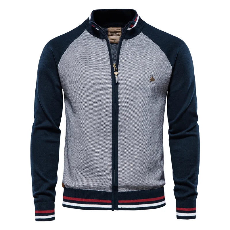 Men's Cotton Knit Streetwear Winter Zipper Cardigan - Tophatter Daily Deals