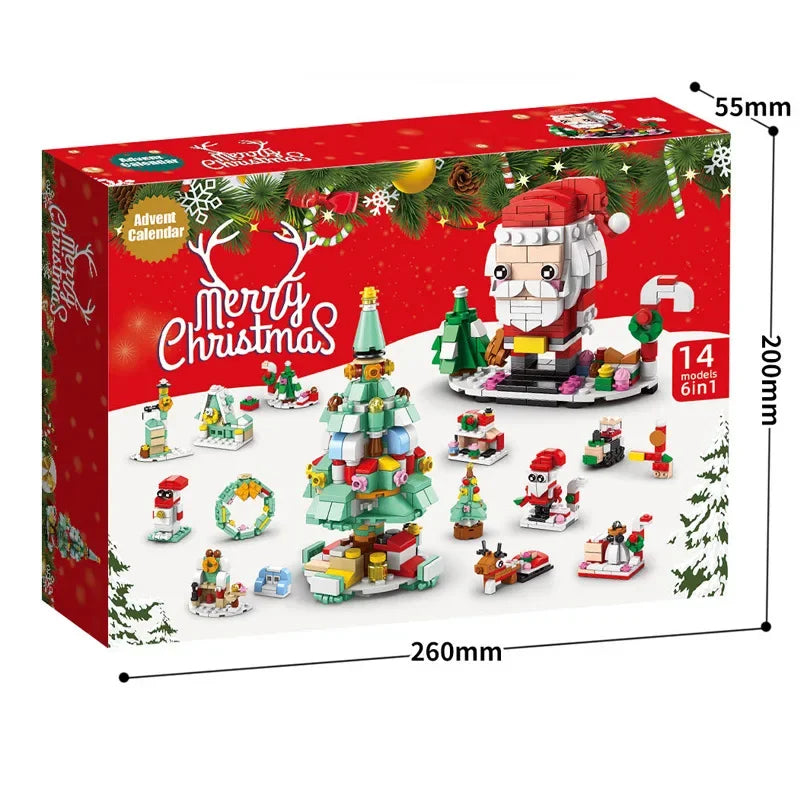 Christmas Building Blocks Advent Calendar DIY Kit Kids 8972-5 - Tophatter Daily Deals