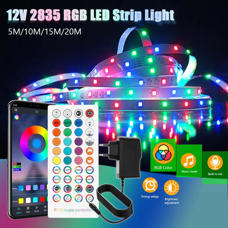 RGB LED Strip Lights 2835 App Music Sync Ambient Decor - Tophatter Daily Deals