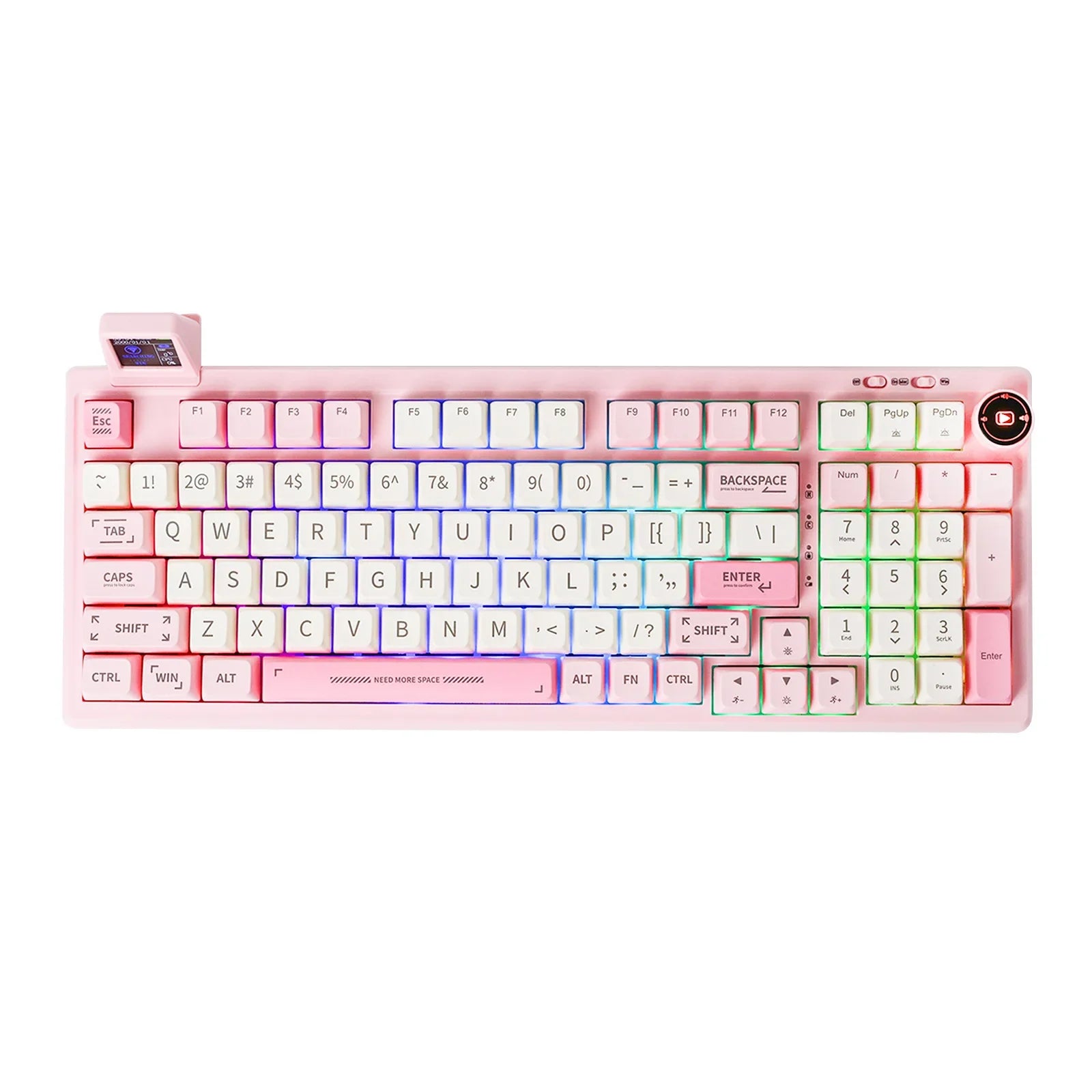 Mechanical Keyboard 97Key 95 Percent Gasket Mini Display - Tophatter Daily Deals