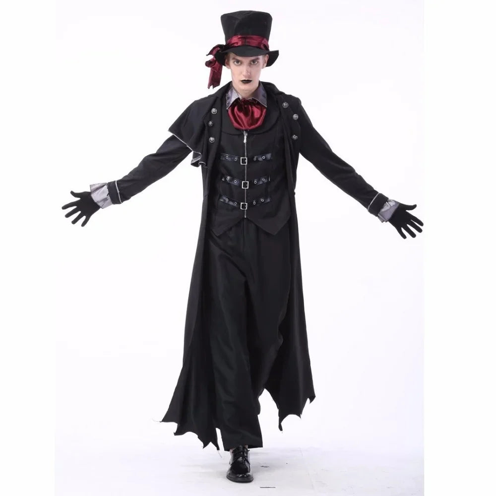 Vampire Costume Set Gothic Couple Halloween 2025 Cosplay - Tophatter Daily Deals