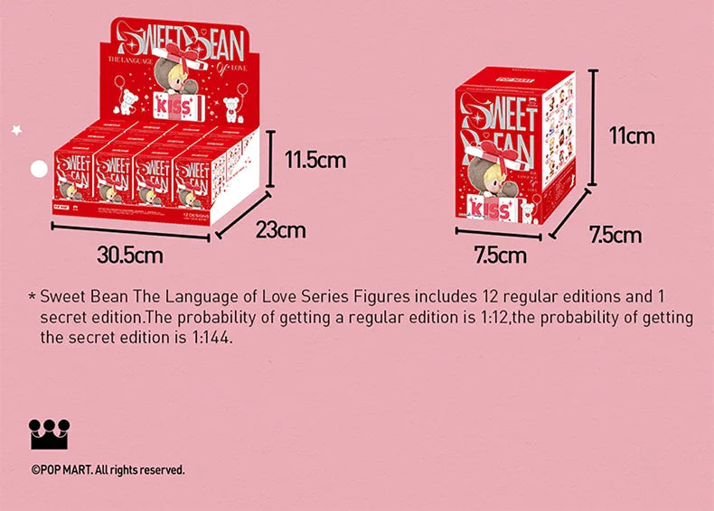 Genuine Pop Mart Sweet Bean The Language of Love Series Blind Box Figure Animals - Tophatter Daily Deals
