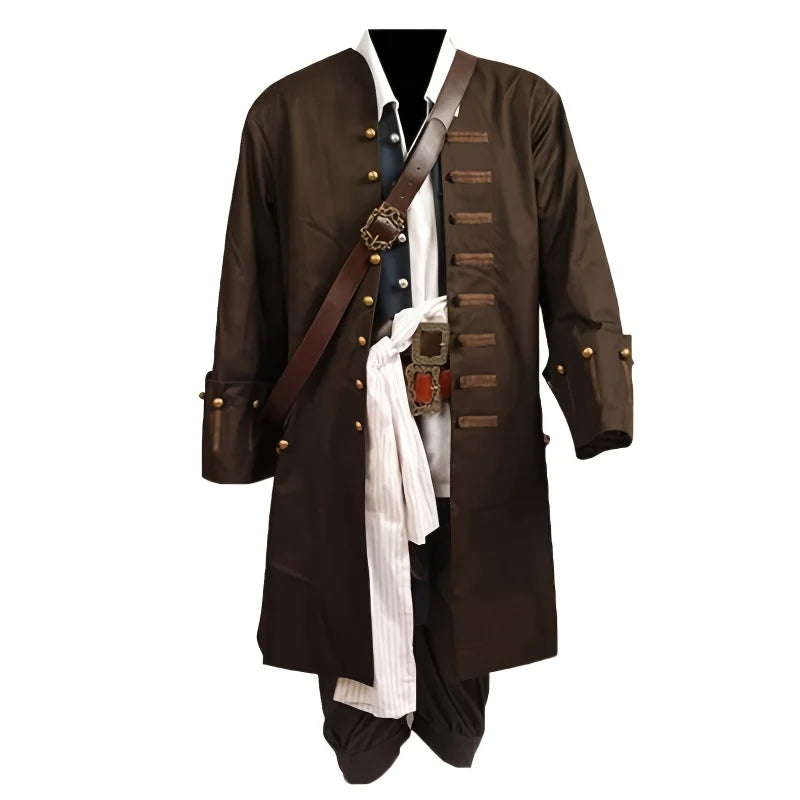 Pirate Costume Jack Sparrow Cosplay Set Halloween 2025 2XL - Tophatter Daily Deals