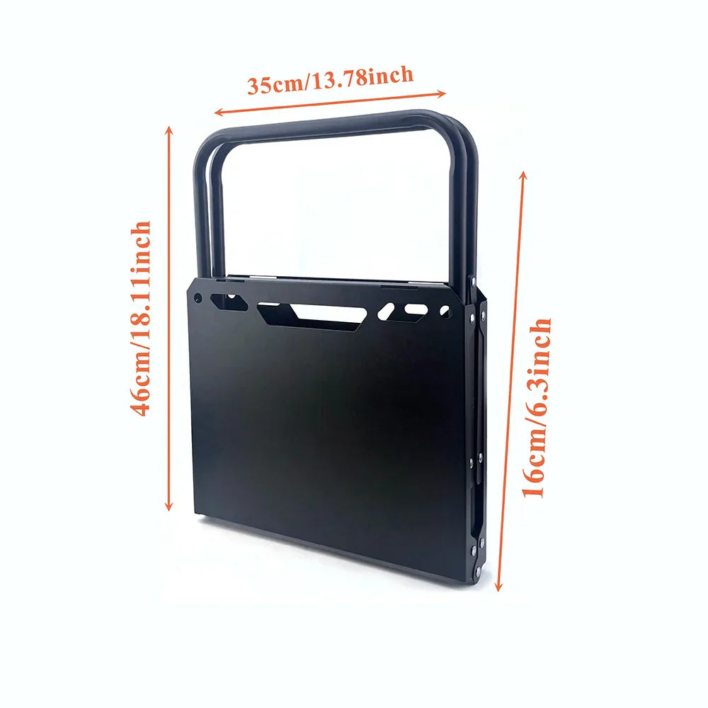 Foldable Hollowed Surface Camping Table Black Camp Furniture - Tophatter Daily Deals