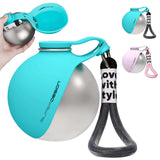 2-in-1 Portable Dog Water Bottle for Small Dogs - Leak-Proof Blue Dog Water Bottles - Tophatter Daily Deals
