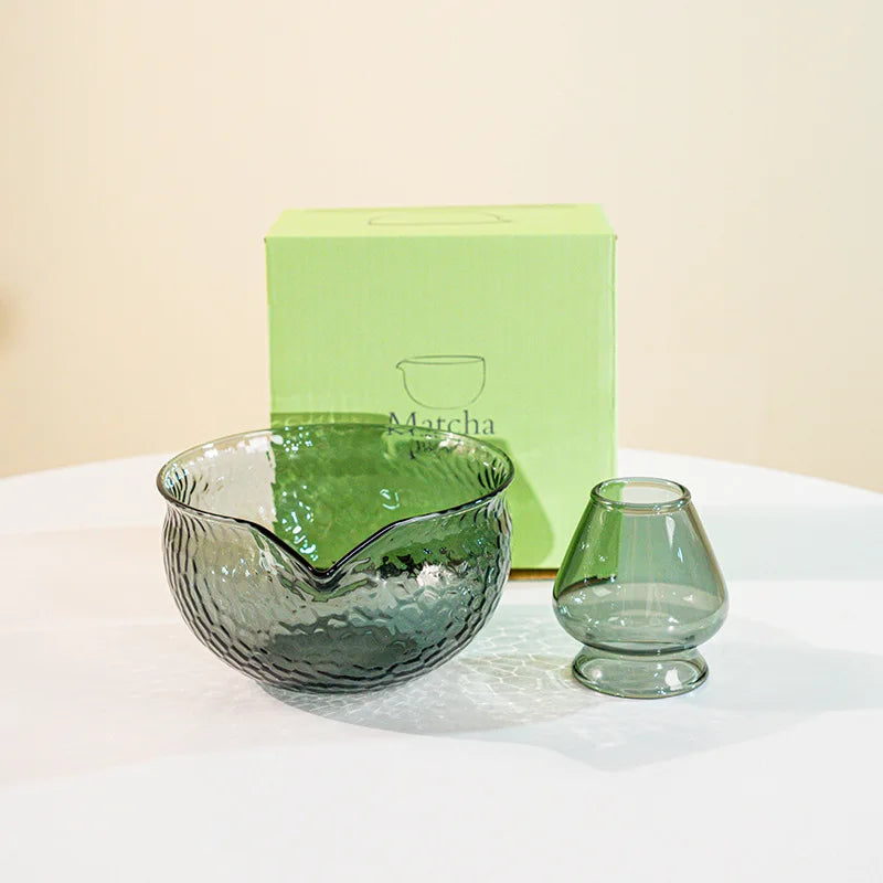 Matcha Mixing Glass Bowl Heat Resistant Tea Whisk Bowl 2pc-BK-02 - Tophatter Daily Deals