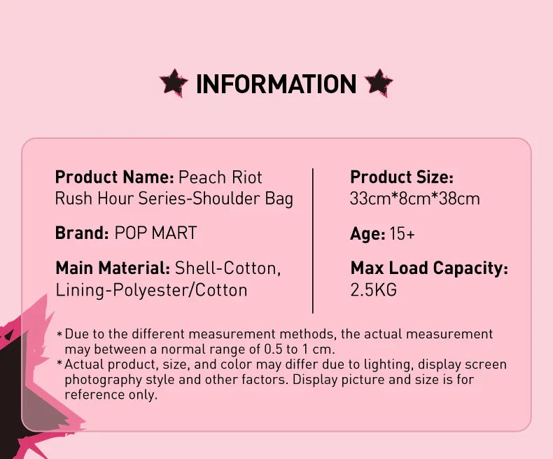 Genuine Pop Mart Peach Riot Rush Hour Series - Shoulder Bag Outer Space - Tophatter Daily Deals