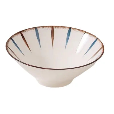 Ramen Bowl 8 Inch Porcelain Japanese Noodle Bowl Large Brown bowl 8 inch - Tophatter Daily Deals