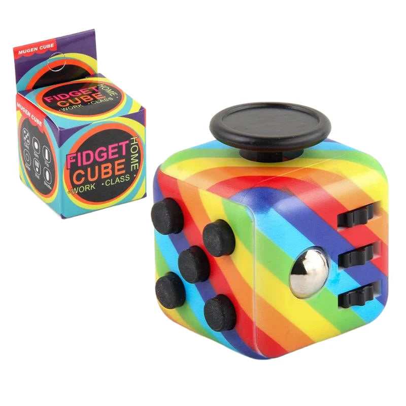 Fidget Cube Antistress Spinner Toy Sensory Stress Relief 1PC Colored - Tophatter Daily Deals