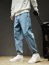 Lightweight Men’s Jogger Jeans - Baggy Tapered Cotton Blend - Tophatter Daily Deals