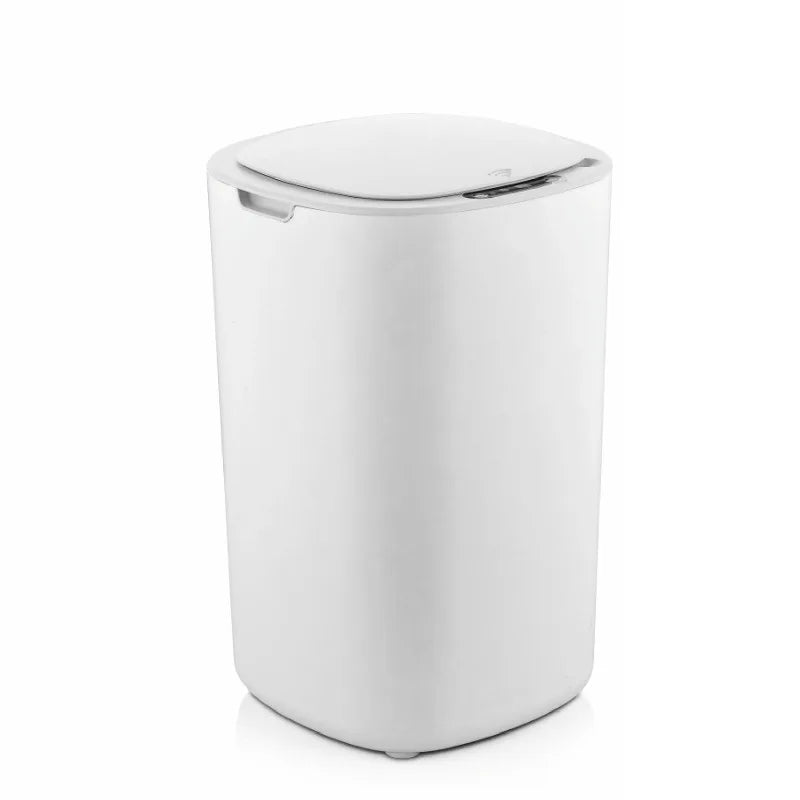 Smart Sensor Trash Bin With Flip Lid For Home Touchless White - Tophatter Daily Deals