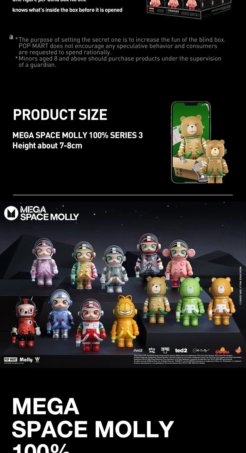 Genuine Pop Mart Mega Space Molly 100% Series 3 Blind Box Figures Outer Space - Tophatter Daily Deals