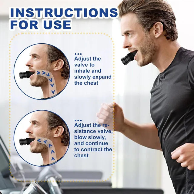 Breathing Trainer Lung Exerciser Adjustable Resistance - Tophatter Daily Deals