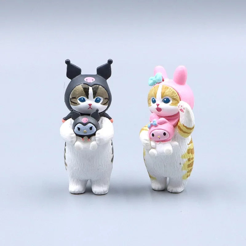 Mofusand x Sanrio Mini Kawaii Figure Set Shark Cat Kuromi Hello Kitty Hangyodon Anime - Tophatter Daily Deals
