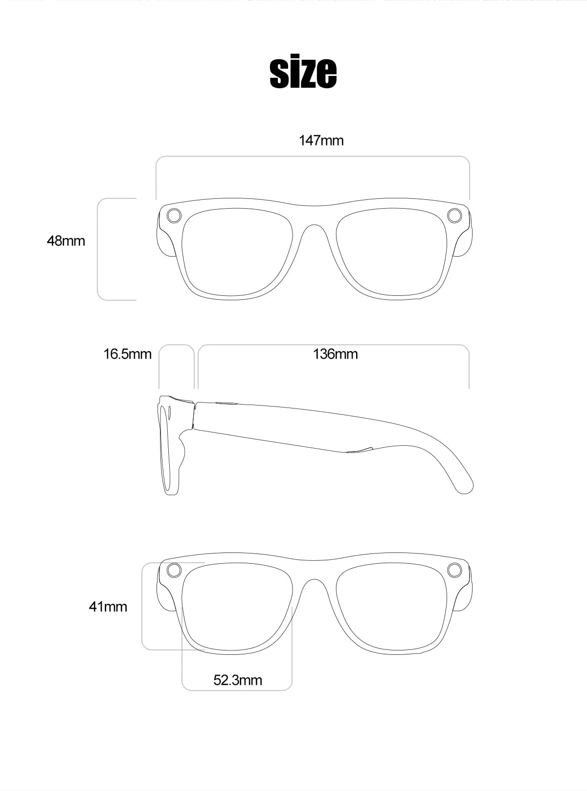 Smart AI Camera Glasses Bluetooth Call Voice Assistant - Tophatter Daily Deals