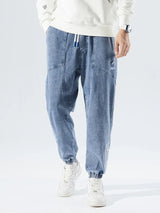 Stretchy Relaxed Men's Denim Joggers - Baggy Tapered, Denim - Tophatter Daily Deals