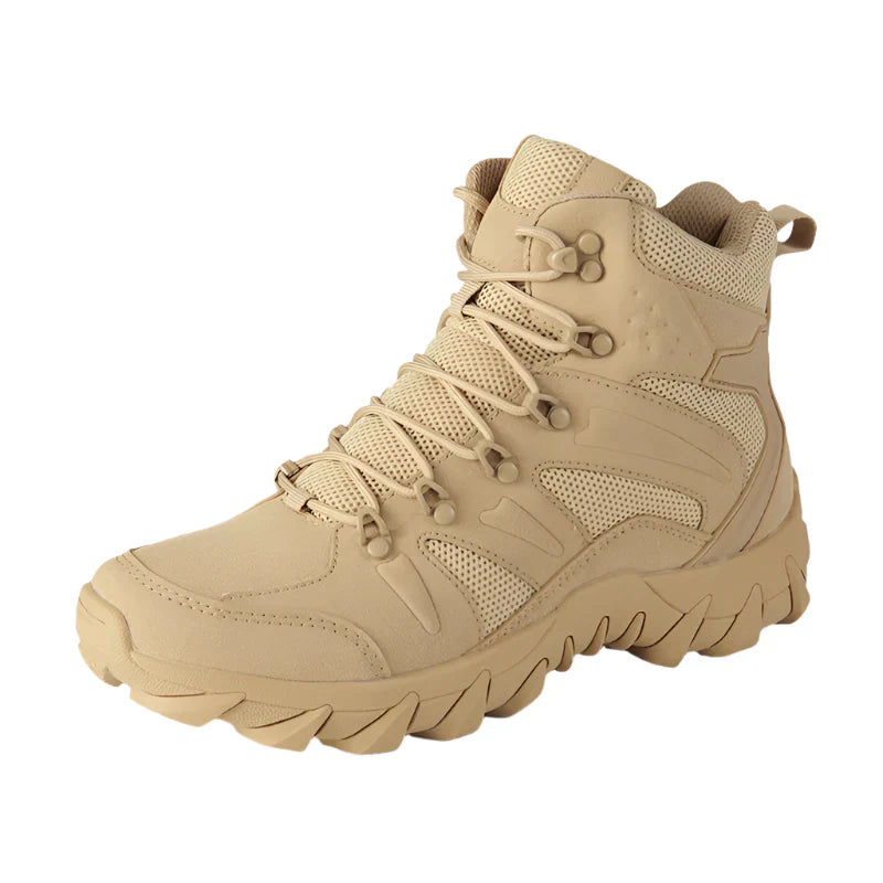 Men's Tactical Work Ankle Boots Winter Safety Shoes (Beige) Apparel & Accessories > Shoes > Boots - Tophatter Daily Deals