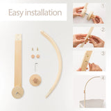 Wooden Rabbit Crib Mobile Newborn Sensory Toys Soft - Tophatter Daily Deals