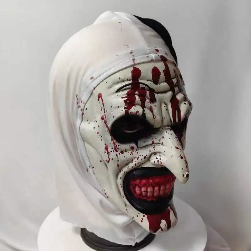 Horror Clown Mask Latex Cosplay Terrifier Halloween 2025 - Tophatter Daily Deals