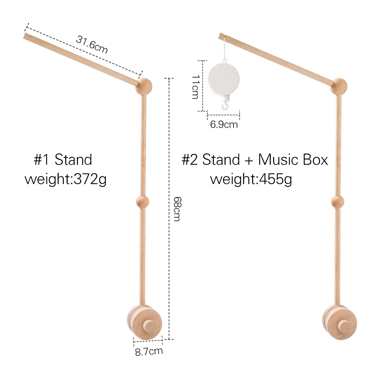 Baby Crib Mobile Wooden Nursery Newborn Sensory Toys - Tophatter Daily Deals