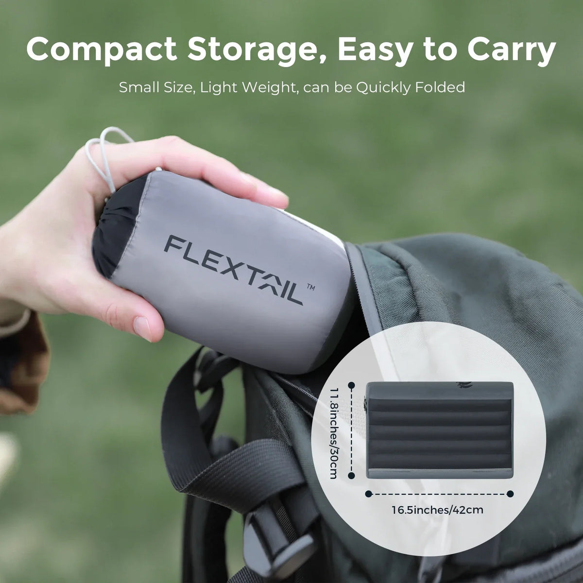 Ergonomic Inflatable Camping Air Pillow Grey Pillows - Tophatter Daily Deals