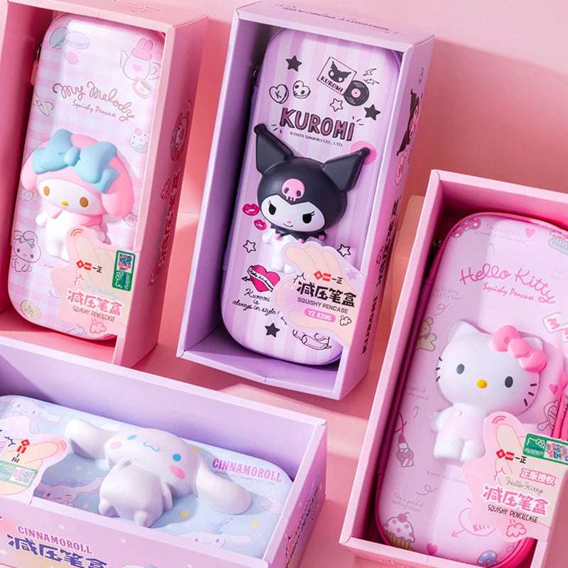 Sanrio Zipped Pencil Case Kawaii Hello Kitty Cinnamoroll My Melody Anime - Tophatter Daily Deals