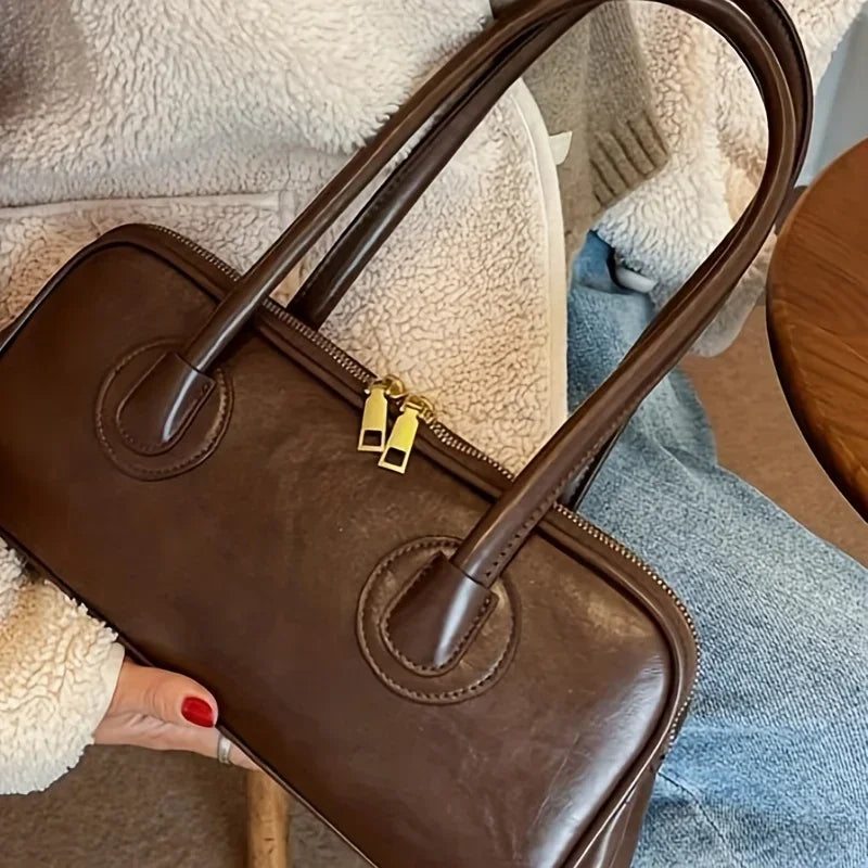 Baguette Shoulder Bag Large Pillow Style (Coffee) Apparel & Accessories > Handbags, Wallet's & Cases > Handbags - Tophatter Daily Deals