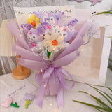 Sanrio Kuromi Plush Toy Bouquet Lilac Flowers - Tophatter Daily Deals