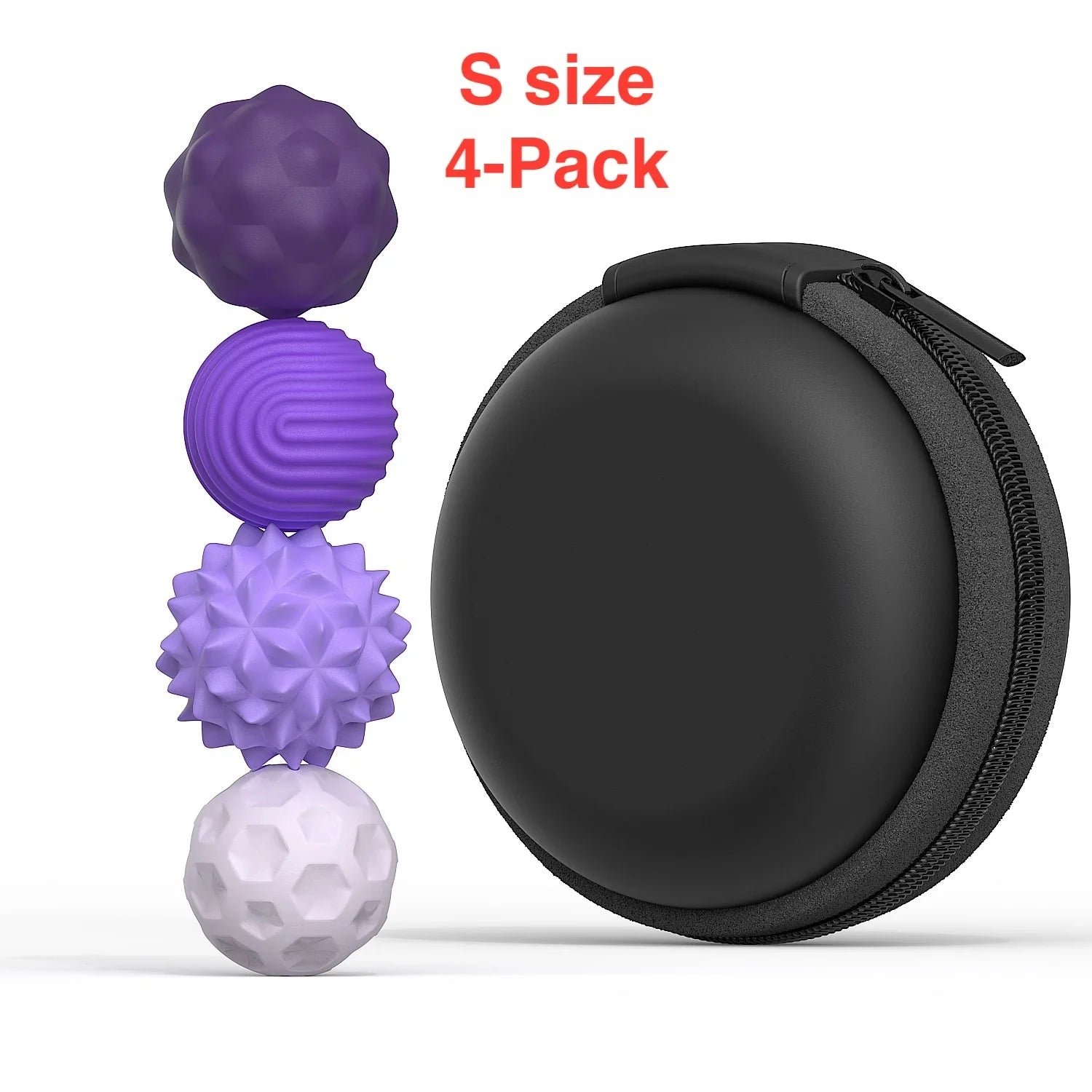 Magnetic Ball Fidget Toy Silicone Sensory Stress Relief S 4-pack Purple - Tophatter Daily Deals