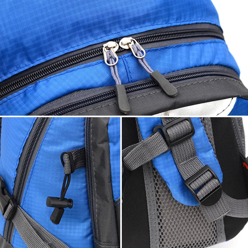 Hiking Backpack Nylon Bag Blue Backpacks - Tophatter Daily Deals