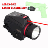 LED Flashlight Red Green Laser Sight - Tophatter Daily Deals