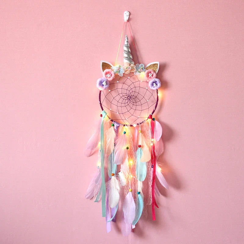 Unicorn Dream Catcher A-Purple With light Mythical - Tophatter Daily Deals