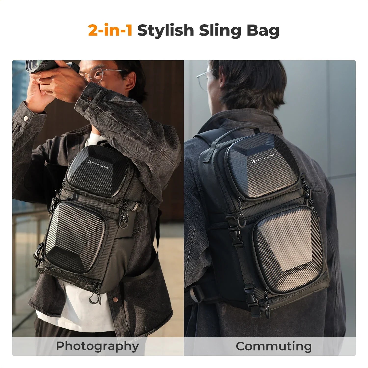 10L Hardshell Camera Sling Bag Grey Backpacks - Tophatter Daily Deals