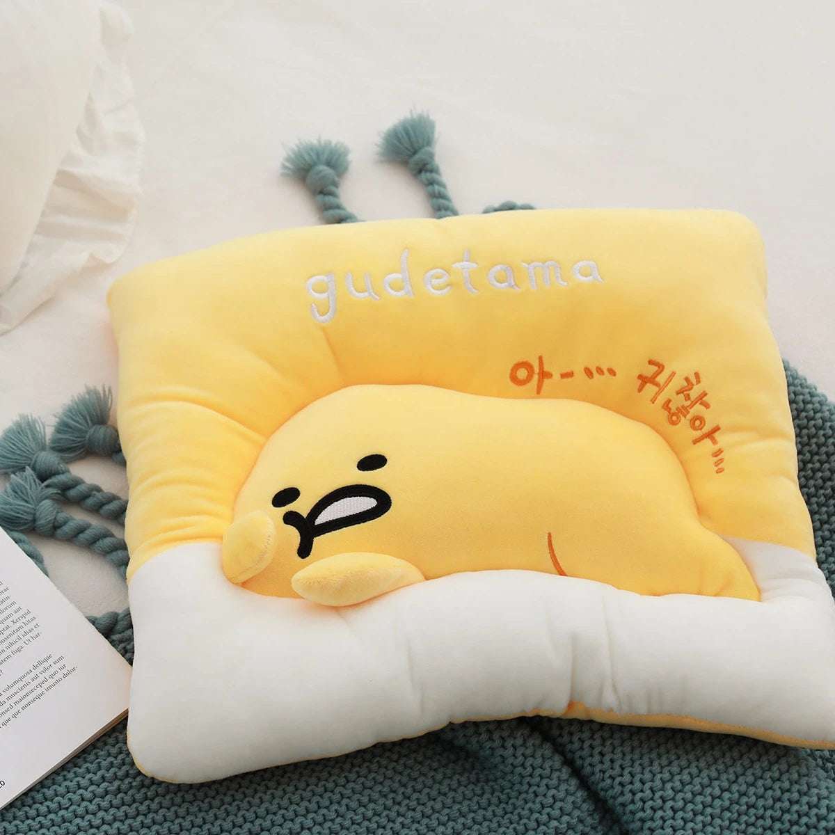 Sanrio Lazy Egg Gudetama Plush Pillow Cushion Chair Cover Food - Tophatter Daily Deals