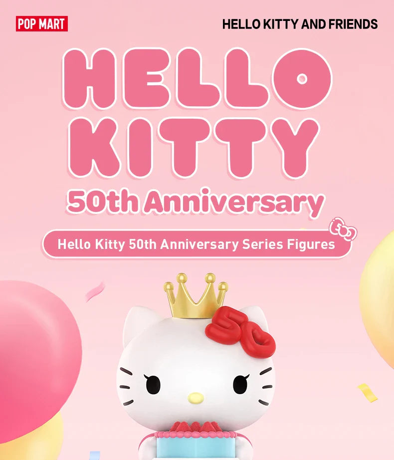 Genuine Pop Mart Sanrio Characters Hello Kitty 50th Anniversary Series Figures Blind Box Anime - Tophatter Daily Deals